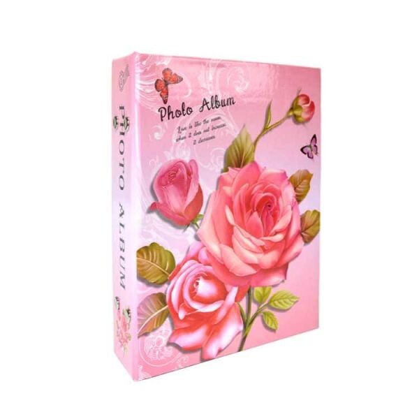 Çiçek Temalı Pembe Fotoğraf Albümü 100'lük 13x18