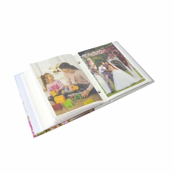 Çiçek Temalı Mavi Fotoğraf Albümü 100'lük 13x18