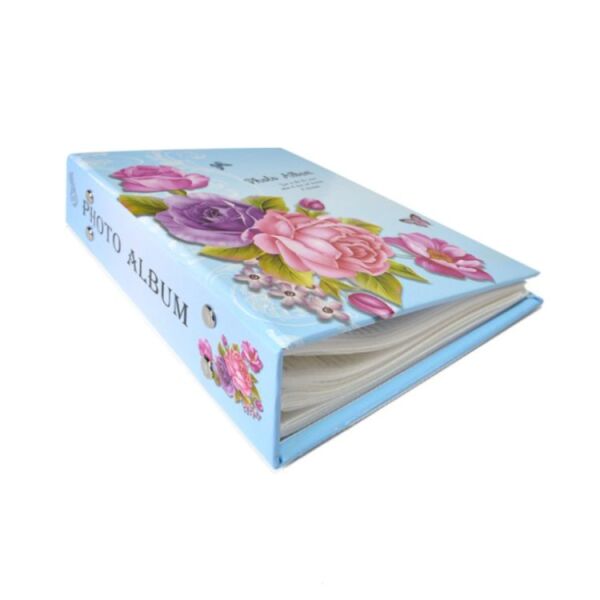 Çiçek Temalı Mavi Fotoğraf Albümü 100'lük 13x18