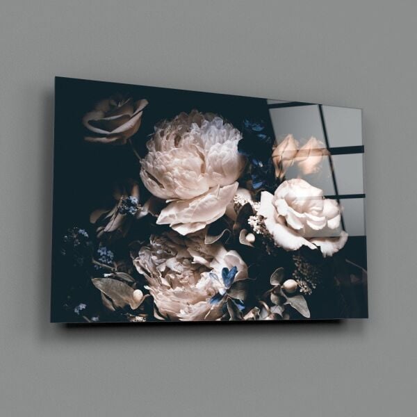 Çiçekler Cam Tablo