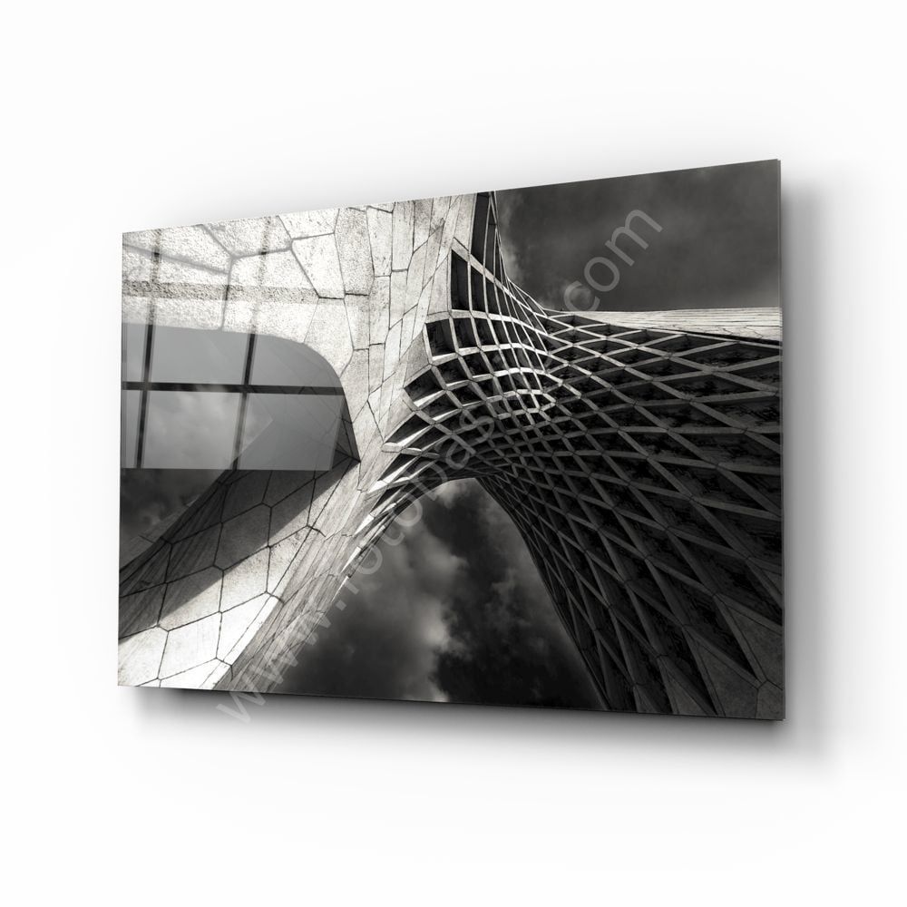 İlginç Mimari Cam Tablo 70x110 cm
