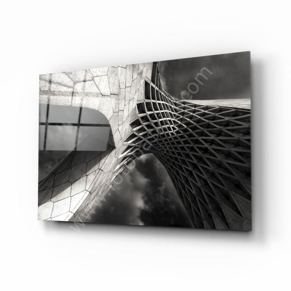 İlginç Mimari Cam Tablo 70x110 cm