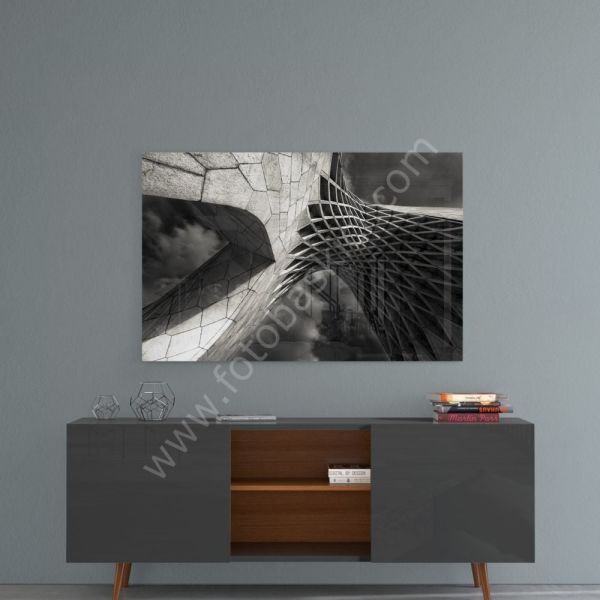 İlginç Mimari Cam Tablo 70x110 cm