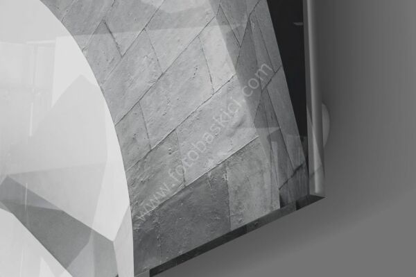 Mimari Geometrik Şekiller Cam Tablo