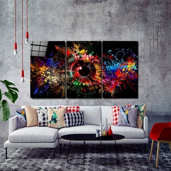 Gözümdeki Renkler Mega Cam Tablo