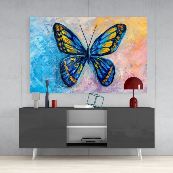 Kelebek Cam Tablo No:9073