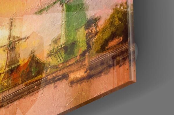 Yel Değirmenleri Cam Tablo