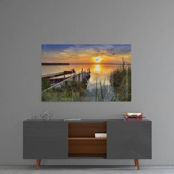 Gün Batımı Cam Tablo No:1164