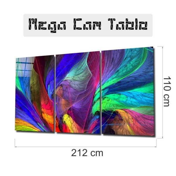 Renklerin Dansı Mega Cam Tablo