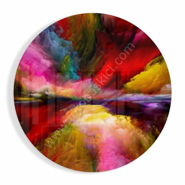 Renk Patlaması Cam Tablo