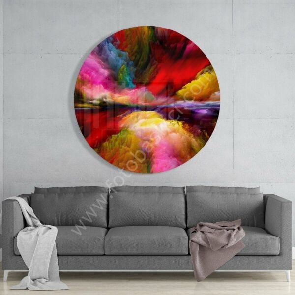 Renk Patlaması Cam Tablo