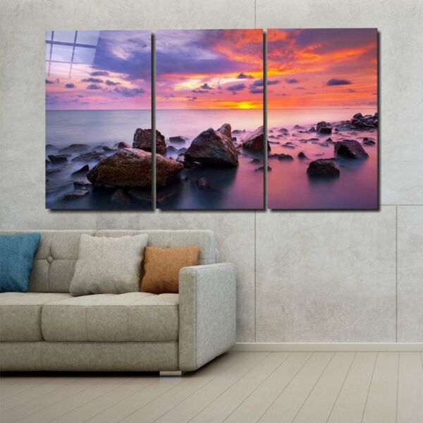 Kızıl Günbatımı Mega Cam Tablo