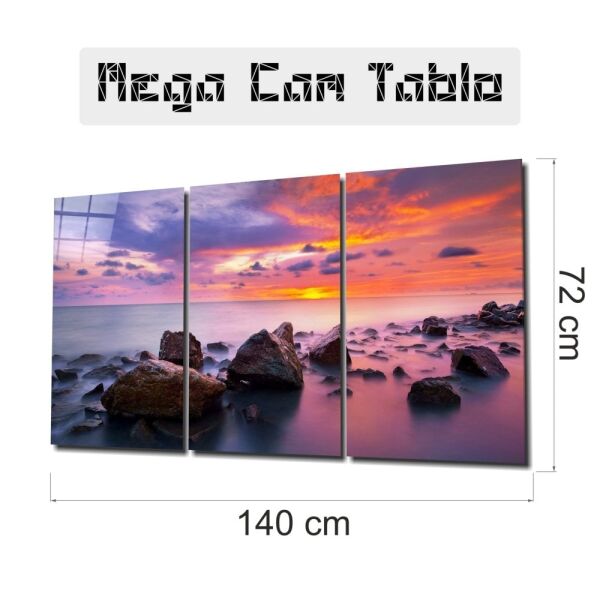 Kızıl Günbatımı Mega Cam Tablo