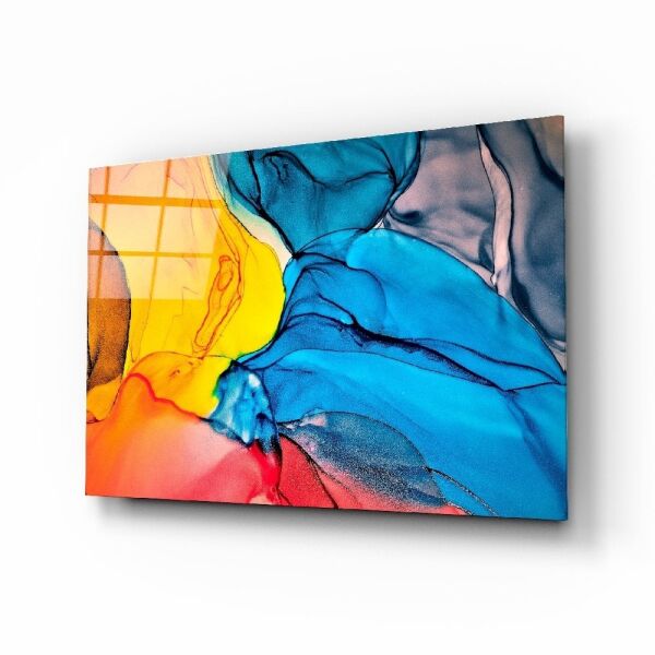 Renklerin Dansı Cam Tablo