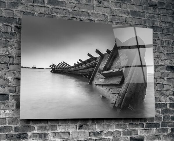 Gemi Enkazı Cam Tablo