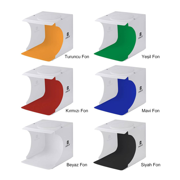 Led Işıklı Fotoğraf Çekim Stüdyosu 22x23x24 cm