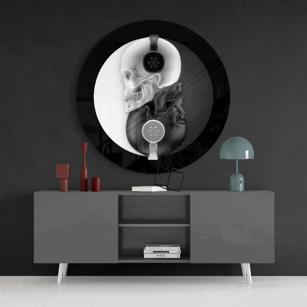 Siyah ve Beyaz Cam Tablo