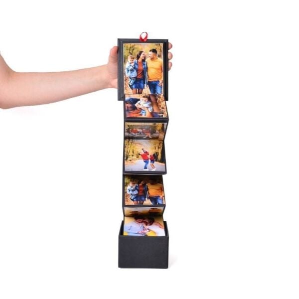 10 Fotoğraflı Siyah Akordiyon Fotoğraf Kutusu