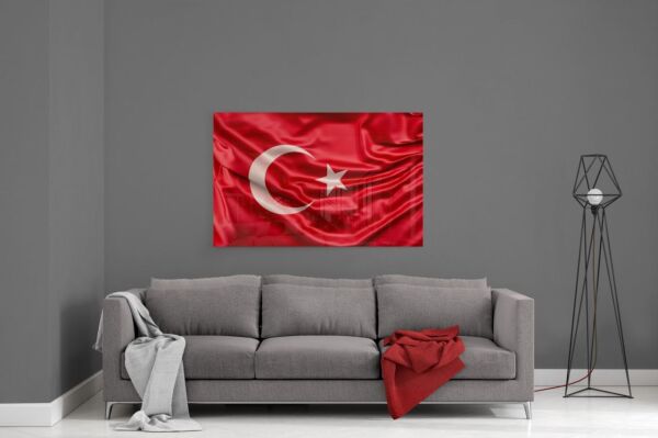 Türk Bayrağı Cam Tablo