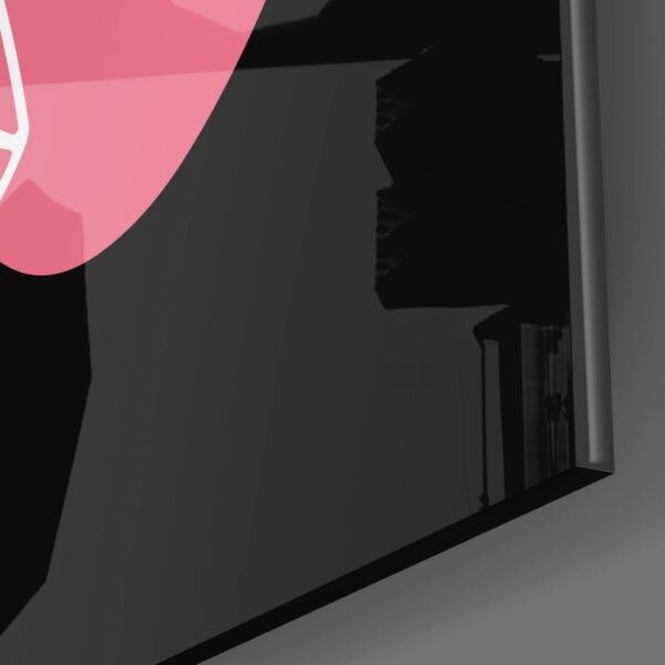 Soyut Renkli Yüz Cam Tablo