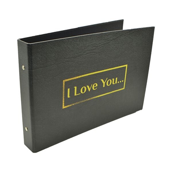 Kişiye Özel Siyah (I Love You) Kendin Yap Albüm 29x20 cm