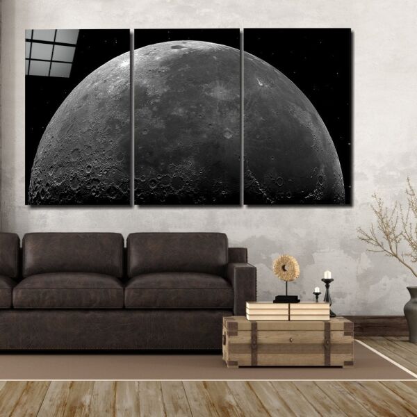 Ayın Karanlık Yüzü Mega Cam Tablo