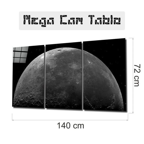 Ayın Karanlık Yüzü Mega Cam Tablo