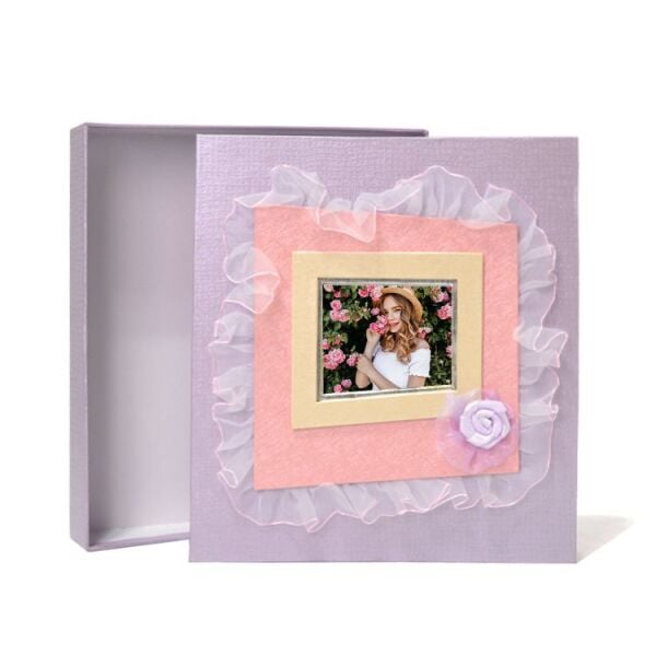 Pencereli Lila Fotoğraf Albümü 120'lik 10x15 (Kutulu)