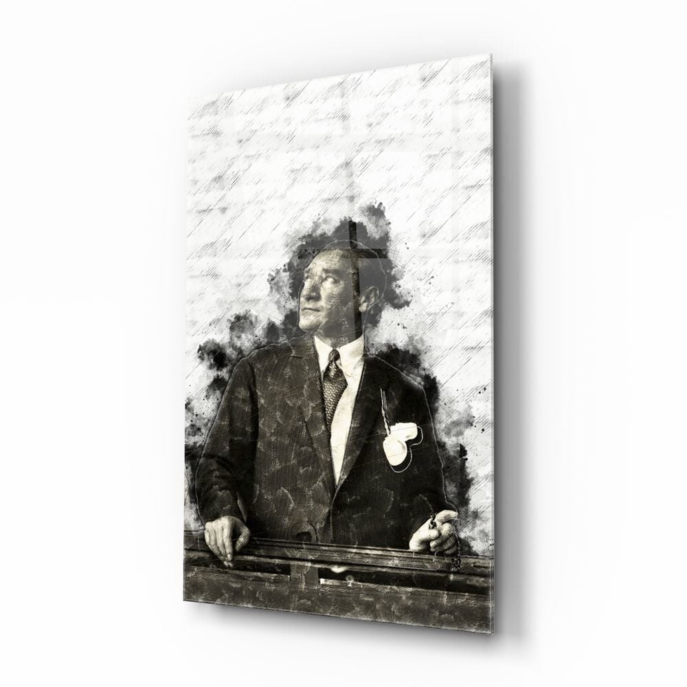 Atatürk Portre Cam Tablo