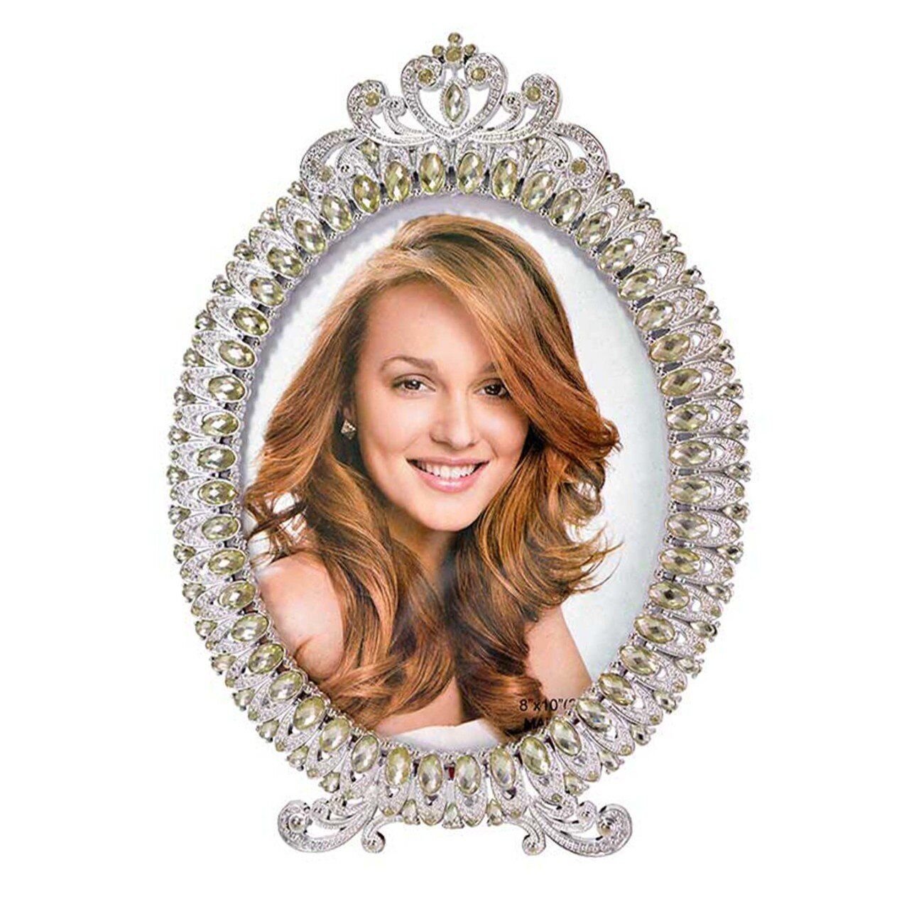 Taşlı Oval Fotoğraf Çerçevesi 24x34 cm