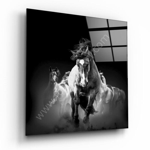 Koşan At Cam Tablo No:2057
