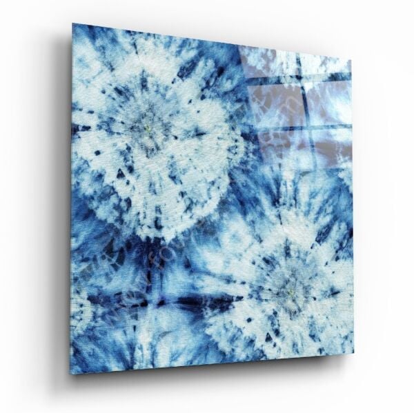 Mavi Desen Cam Tablo