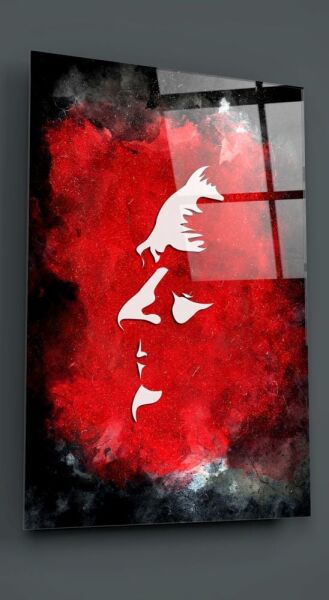 Atatürk Silüeti Cam Tablo