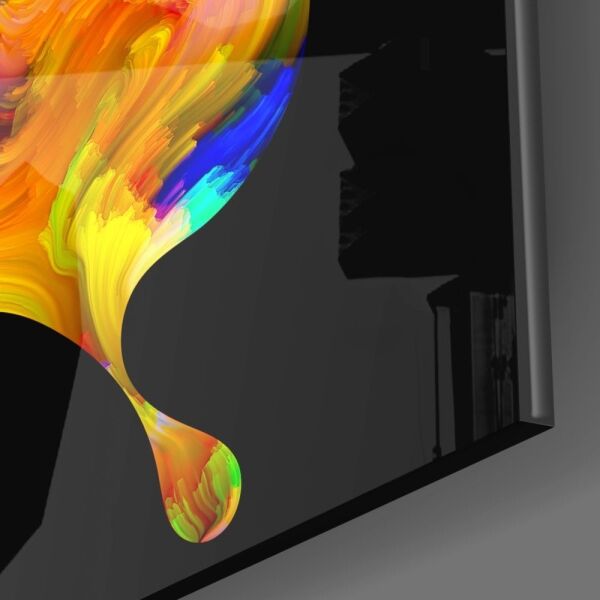 Kelebek Silüetler Cam Tablo