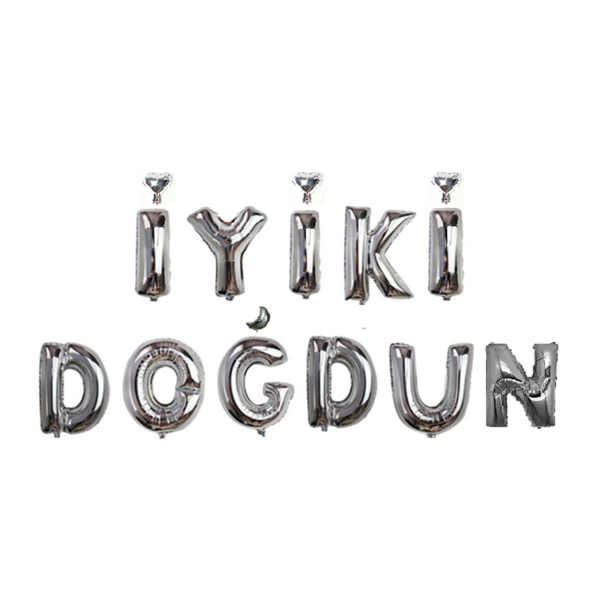 İyi ki Doğdun Folyo Balon (Gümüş) 40 cm