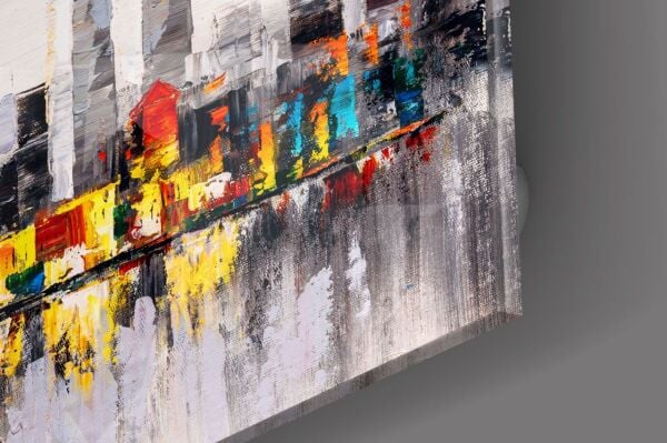 Soyut Şehir Cam Tablo