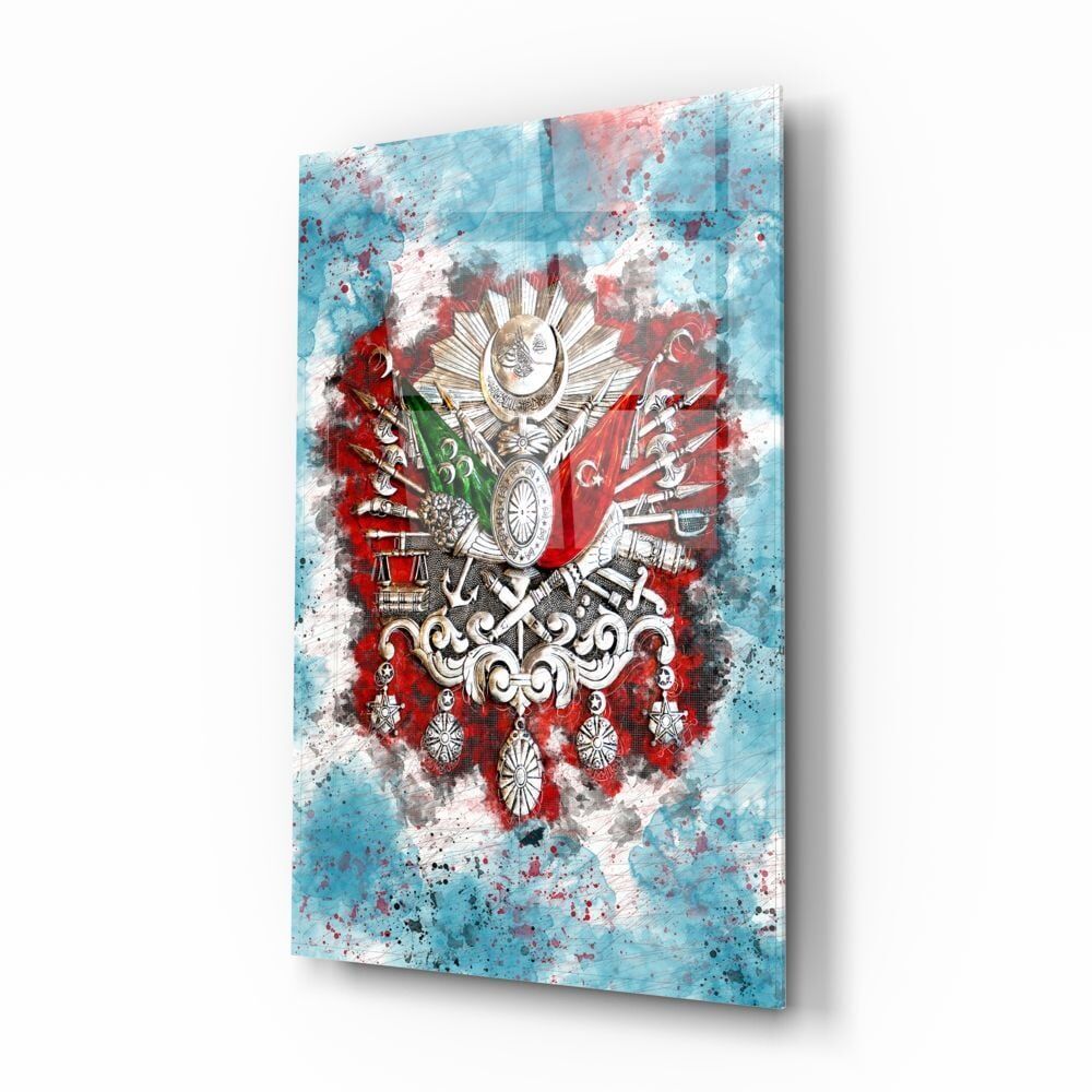 Osmanlı Devlet Arması Cam Tablo