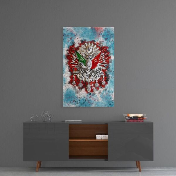 Osmanlı Devlet Arması Cam Tablo