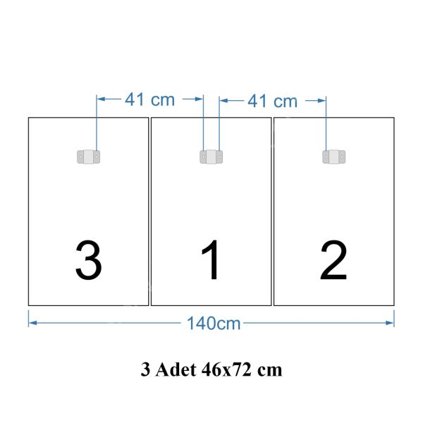 Günbatımı Mega Cam Tablo 3 Adet 70x110 cm