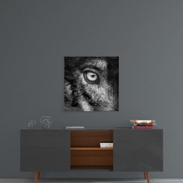 Kurt Bakışı Cam Tablo No:3003