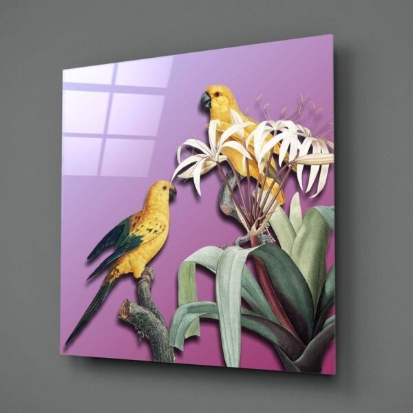 Papağan Cam Tablo No:2095