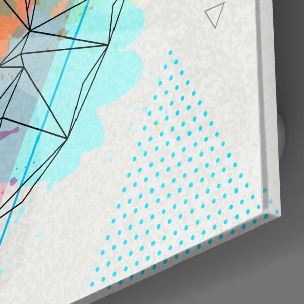 Gerçek ve Kurgu Aslan Cam Tablo No:3052