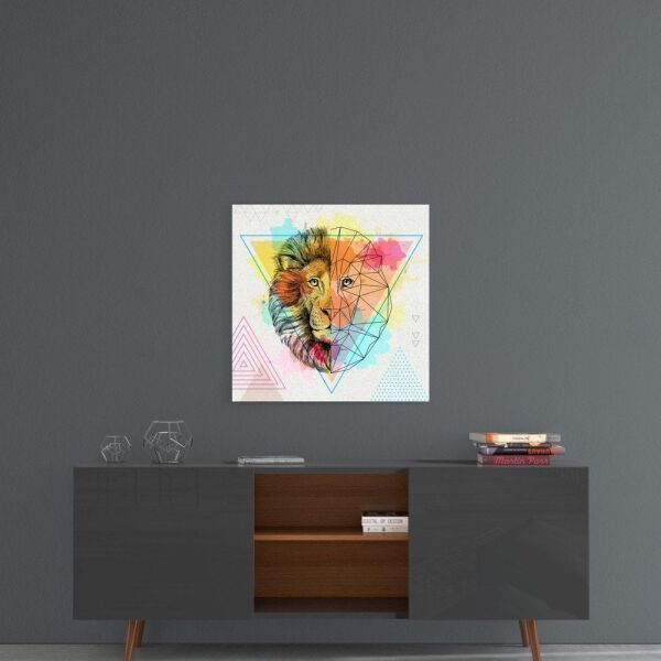 Gerçek ve Kurgu Aslan Cam Tablo No:3052