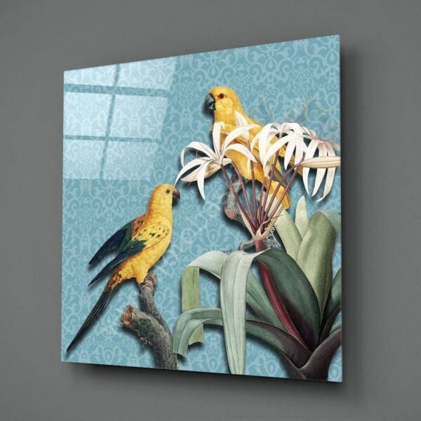 Papağan Cam Tablo No:2096