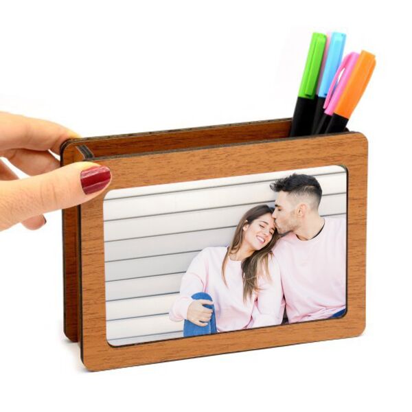 Ahşap Fotoğraf Çerçeveli Kalemlik