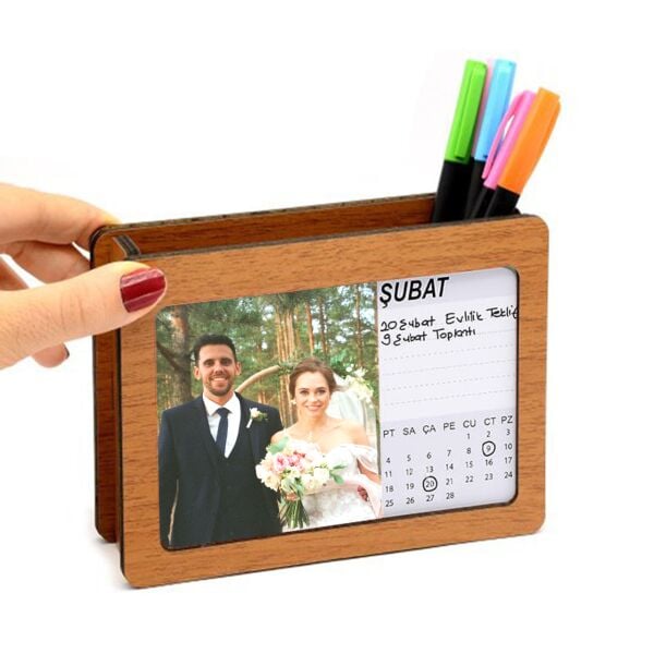 Ahşap Fotoğraf Çerçeveli Kalemlik