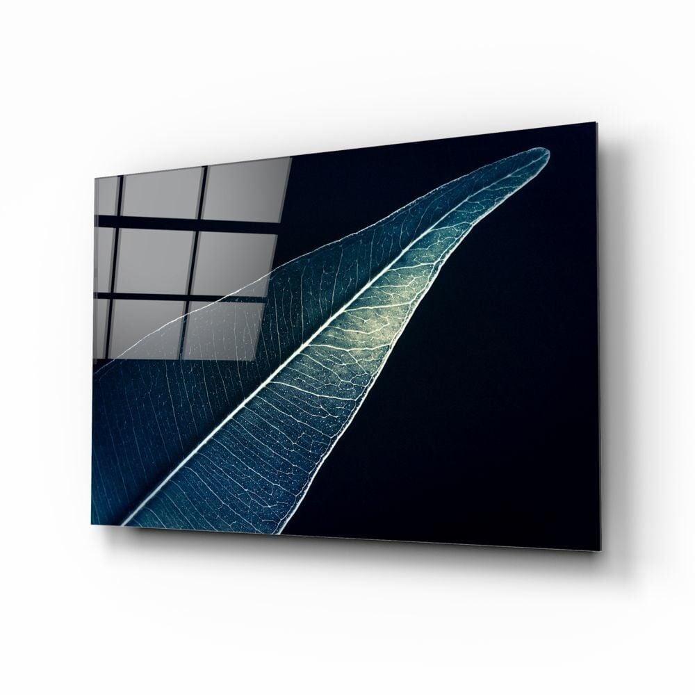 Yeşil Yaprak Cam Tablo