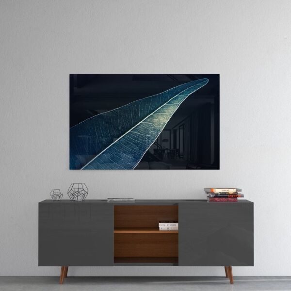 Yeşil Yaprak Cam Tablo