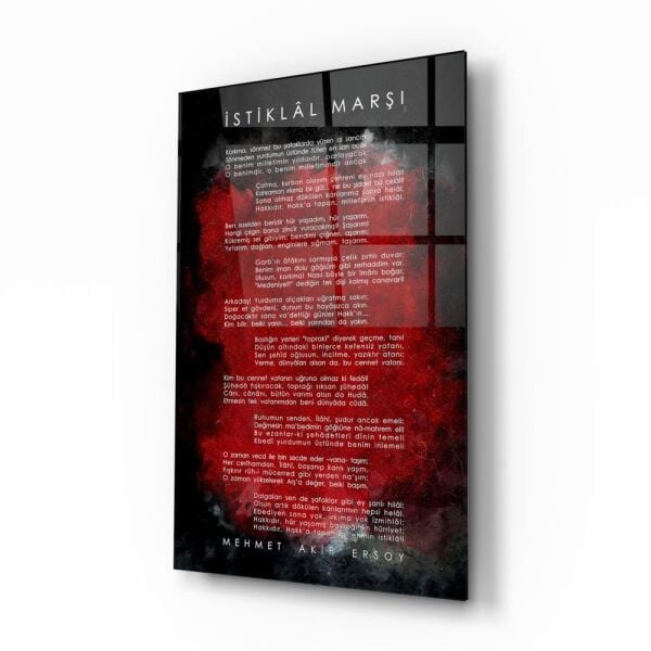 İstiklal Marşı Cam Tablo