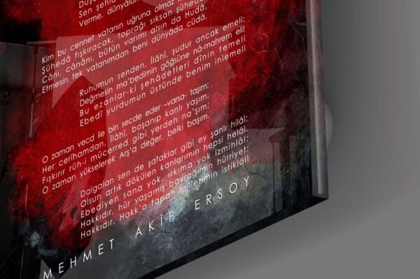 İstiklal Marşı Cam Tablo